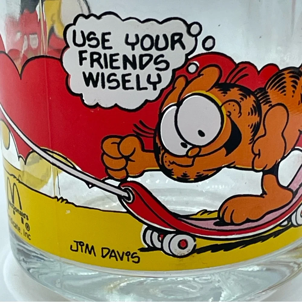 Rare Vintage 1978 McDonald’s Garfield and Odie Collectors Glass Mug Jim‎ Davis